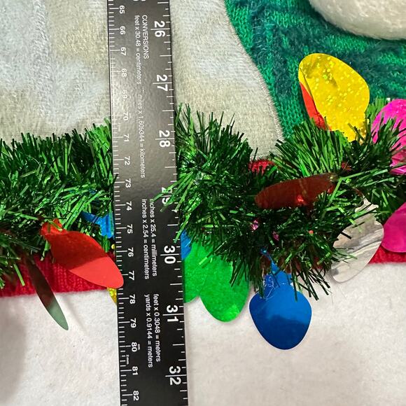 Ugly Christmas Sweater Kitty Cat LIGHTS UP Tacky Tinsel Xmas Party Winner Sz XL - Picture 5 of 5